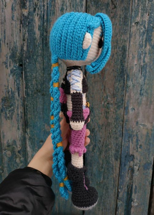 Вязаная кукла Джинкс Аркейн Jinx Arcane