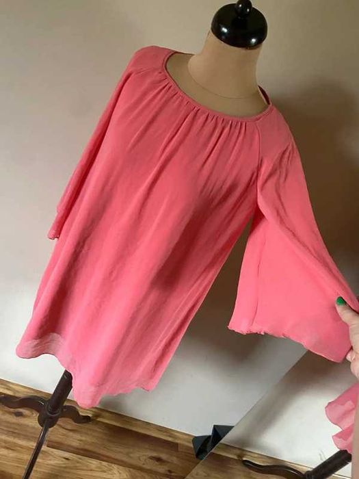 Warstwowa sukienka oversize roz malina ciazowa m l 38 40 trapez