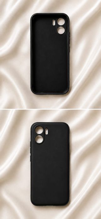 Capa de Proteção Preta em Silicone para Xiaomi Redmi A2 / Redmi A1
