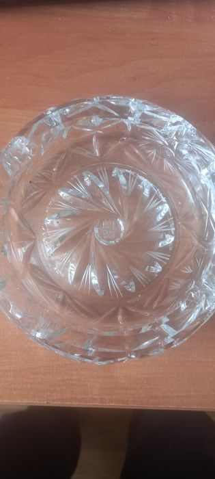 Kryształowa popielnica PRL