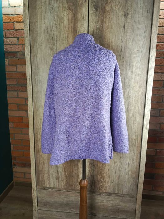 EWM kardigan damski fioletowy wool alpaca cozy 44 XXL