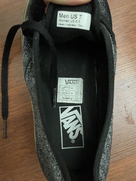 Кеди Vans чорні з блискітками