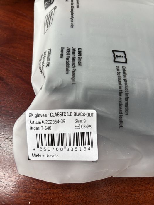 Rękawice bramkarskie CLASSIC 1.0 BLACK-OUT