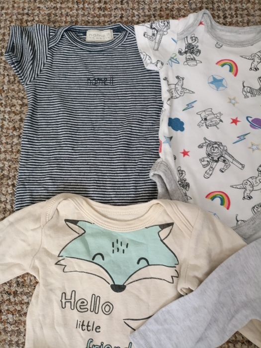 Zestaw ubranek niemowlęcych 56-62 body kaftanik półśpiochy