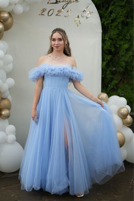 Випускна/вечірня сукня, корсетна, ніжно блакитного кольору