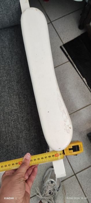 Sofá cama branco e cinzento