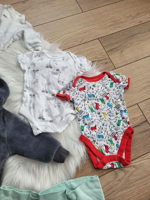 Paka ubran 62/68ubranka dla chłopca zestaw 10 sztuk