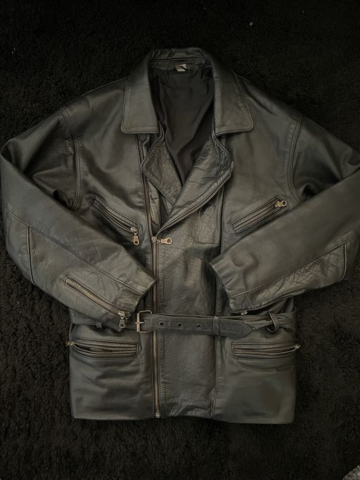 вінтажна шкіряна куртка косуха