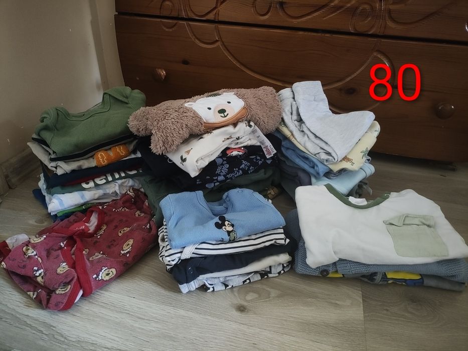 Ubranka dla chłopca 56–86 + dodatki – cały zestaw