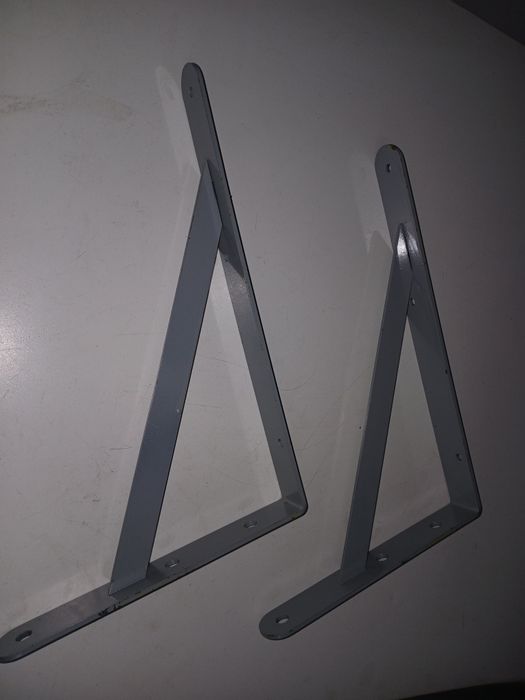 Czarny wspornik pod polke 200x300 metalowy