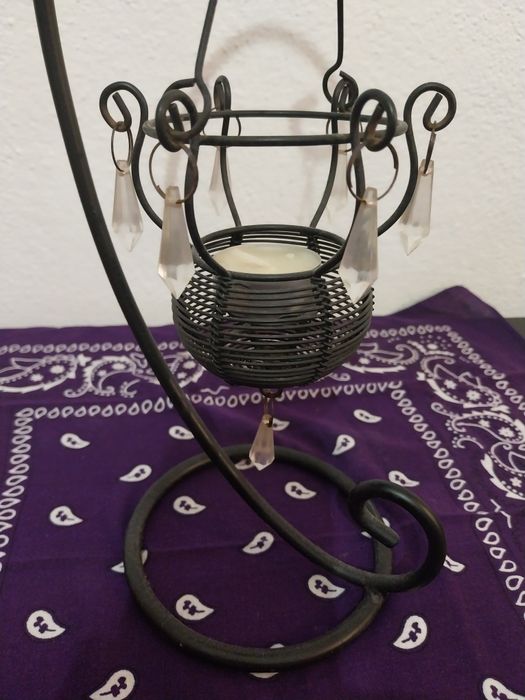 Porta vela em metal