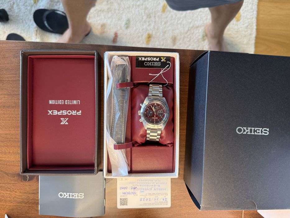 Relógio Seiko Prospex Speedtimer Bordeaux - Edição Limitada