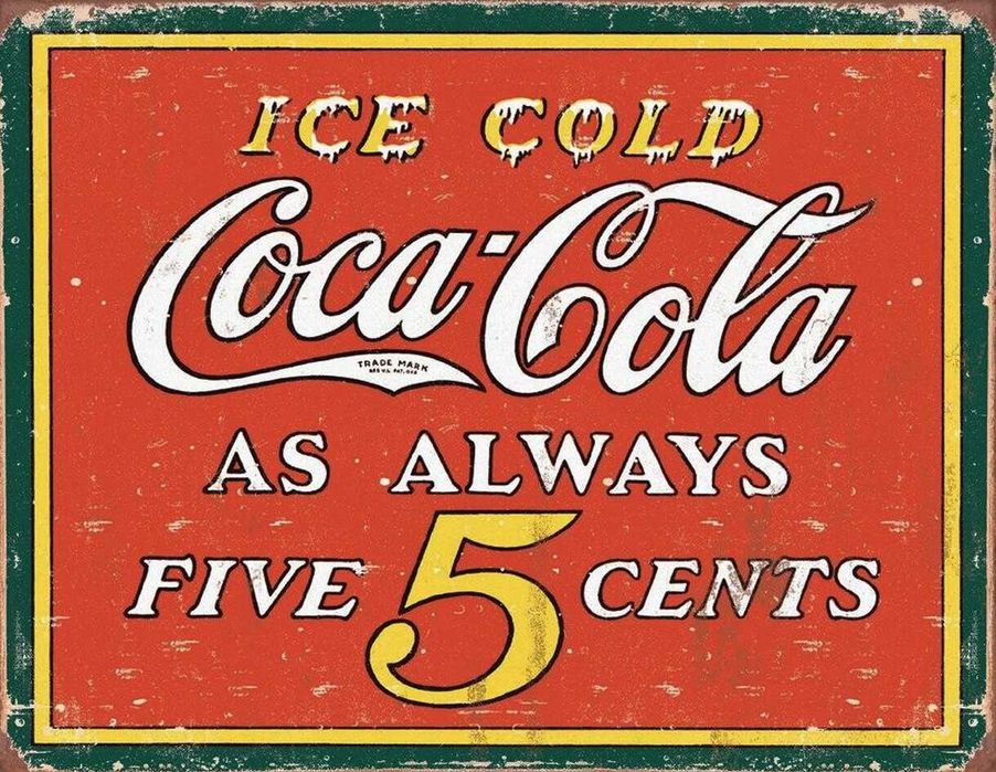 7 Placas decorativas retro de Coca Cola, novas, 30 x 20 cm.