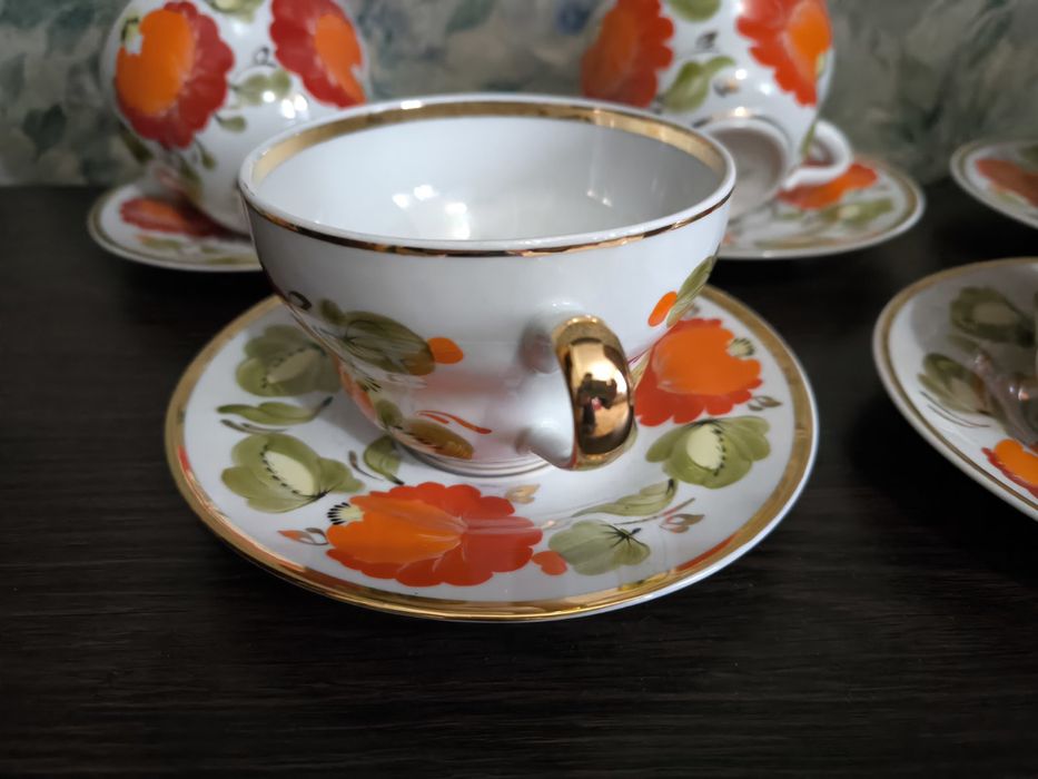 Чашки ручний розпис великі КремГес СРСР