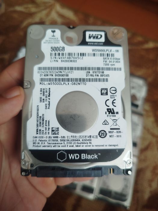 HHD 500GB  WD 7200rpm 2.5 для ноутбука