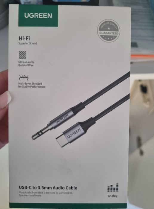 Kabel przejściówka usb-c do jack 3.5mm