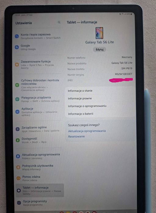 Tablet Samsung Galaxy Tab S6 Lite 2022 + klawiatura