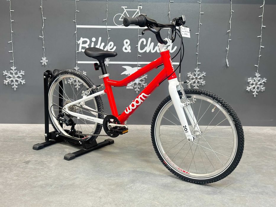 Rowerek dziecięcy WOOM GO 4  czerwony 6-8lat 115-130 WYSYŁKA