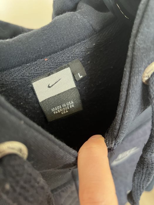 Bluza Nike damska L kaptur pikowana granatowa zip