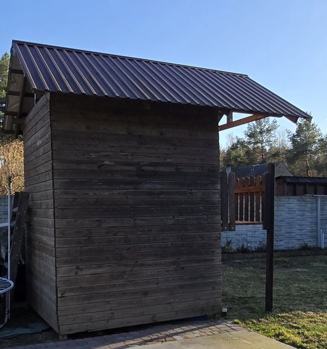 Domek drewniany 410cm x 240cm x 345cm + zjeżdżalnia