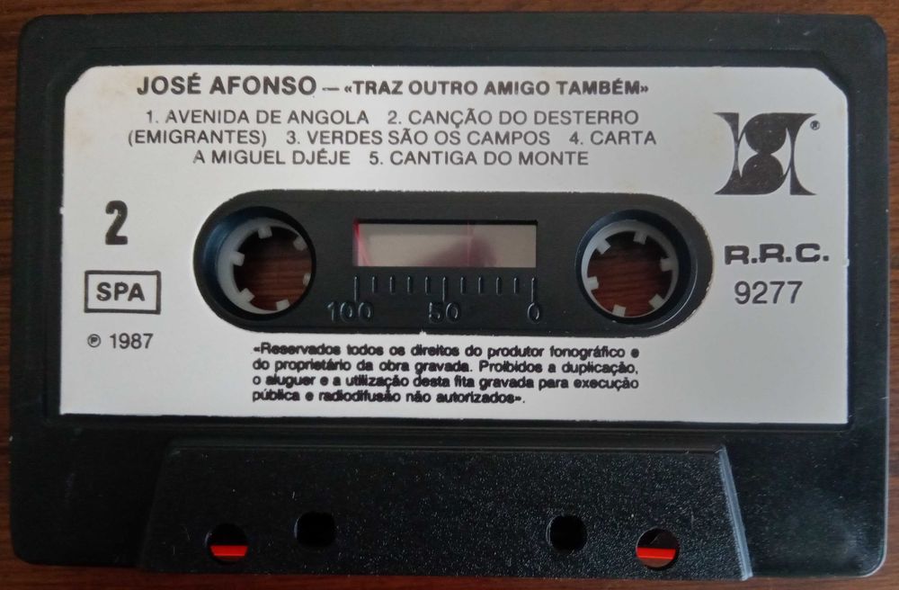 José Afonso	- - - - -		Traz Outro Amigo Também	- - - - -	K7