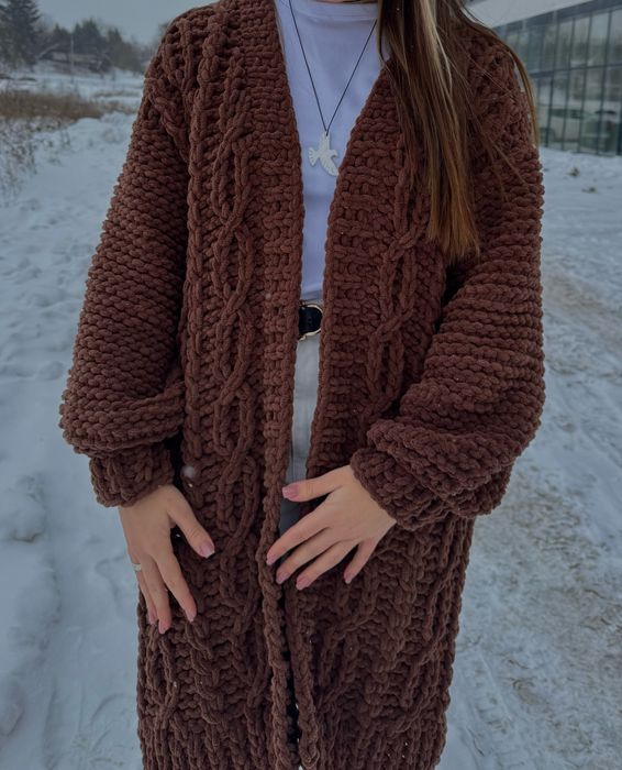 Кардиган ручної роботи із Alize puffy fine