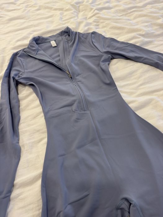 Блакитний голубий комбінезон  костюм цільний для спорту йоги пілатесу