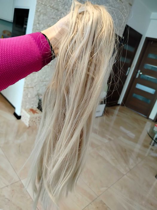 Włosy dziewicze biotaśmy blond 45 cm 100 gram