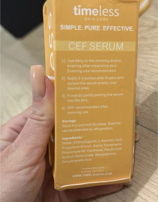 Витамин с Сироватка для обличчя з вітамінами  timeless skin care 20% vitamin c