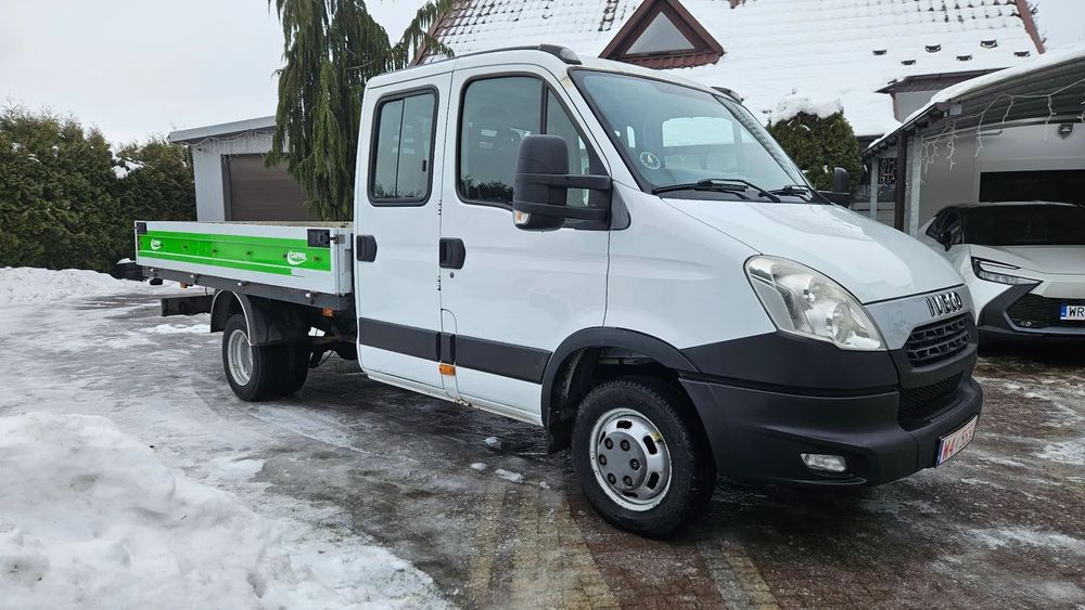 Iveco DAILY 35C17 3.0 HPI  35C DUBEL KABINA  7-OS SKRZYNIA  PAKA 3,45 M  IDEALNE POD KIPER  WYWROTKA  Brygadówka Doka DMC 3500 KG  Bliźnik hak 3500 kg