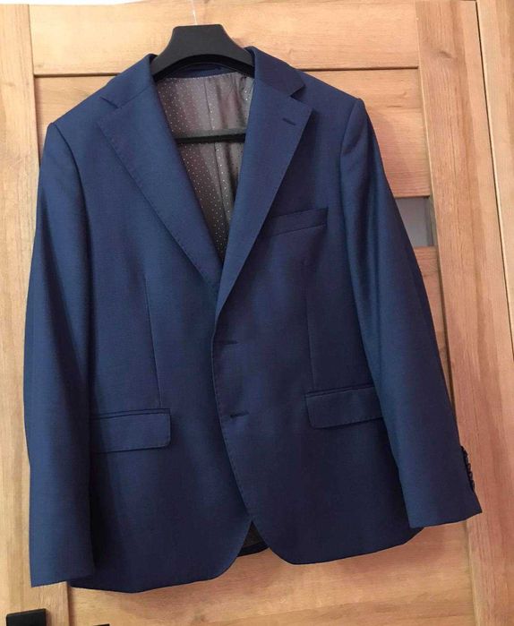 garnitur męski wełniany granatowy LANCERTO