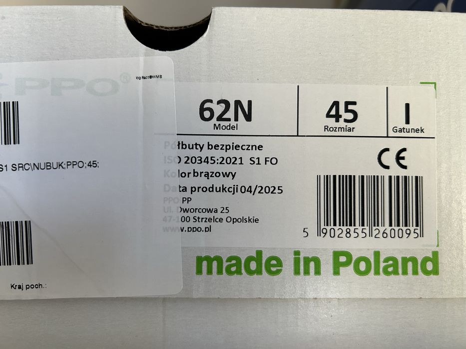 Obuwie ochronne PPO62N