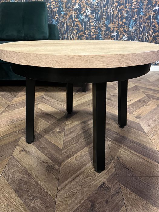 Stolik kawowy okrągły drewniany