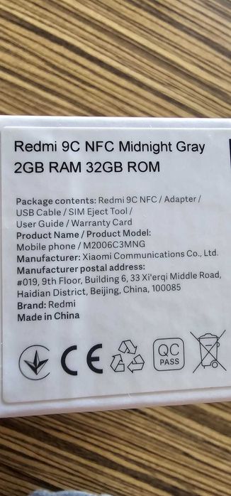Xiaomi Redmi 9C NFC Midnight Gray