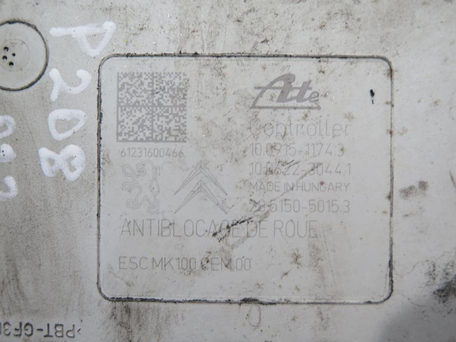Módulo De Abs Peugeot 208 I Ref: 9802460980 2012 - 2019