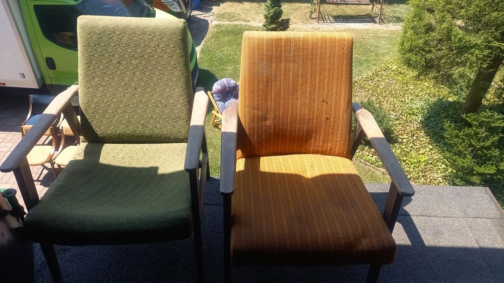 Fotel fotele PRL retro vintage lisek