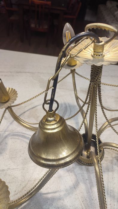 Żyrandol świecznikowy tori złoty