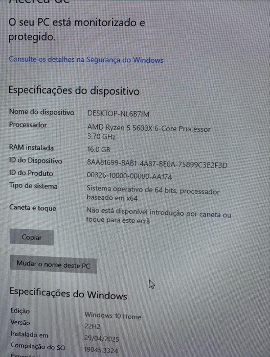 Computador gamer como novo