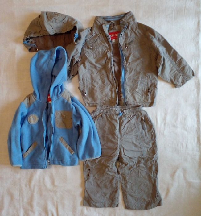 Демисезонный костюм-тройка KIKO, р. 86-92 (замеры в объявлении)