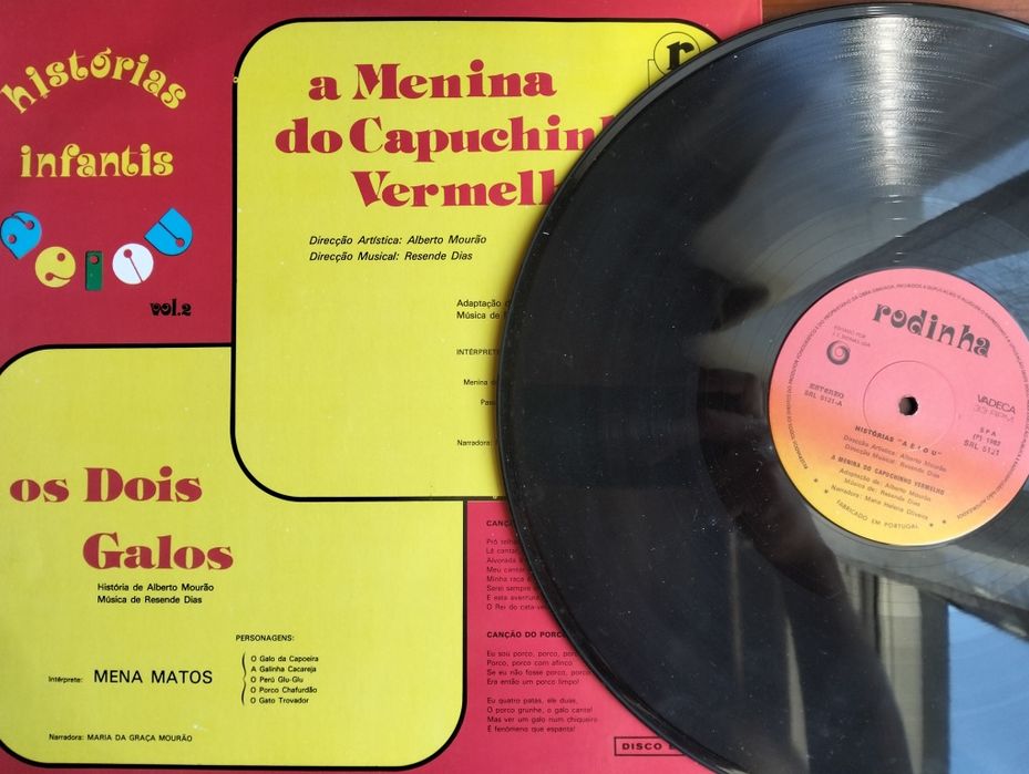 Disco de vinil LP Histórias Infantis - Capuchinho vermelho//Os Dois Ga