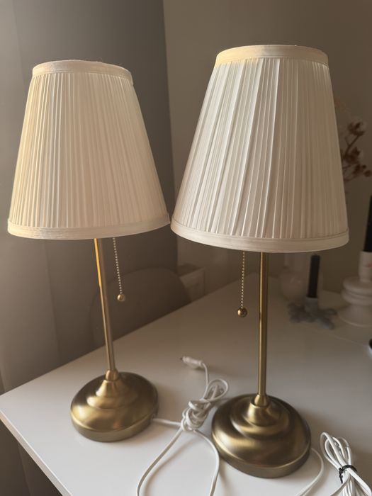 Złota lampka nocna komplet 2 szt.