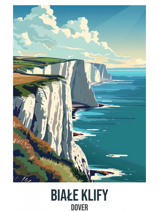 Plakat 60x80cm Białe Klify