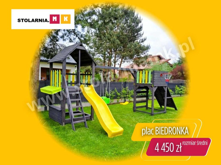 Plac zabaw Biedronka. Montaż w cenie. Zapraszamy