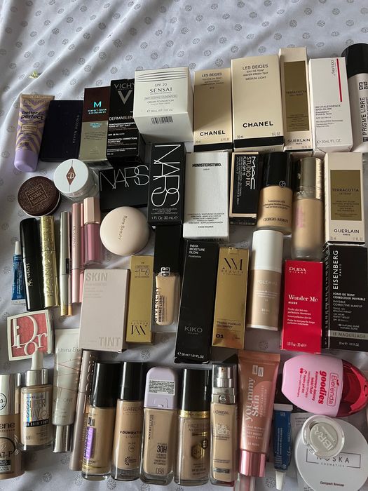 Zestaw podkładów do twarzy Dior,Guerlain,Armani…