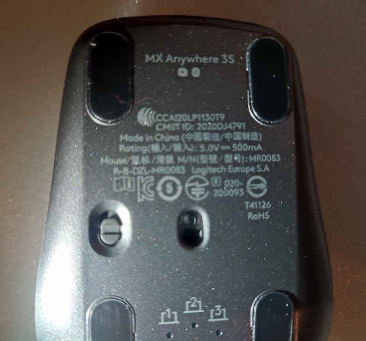 Mouse sem fio Logitech MX Anywhere 3S, cor grafite, Bluetooth 8K