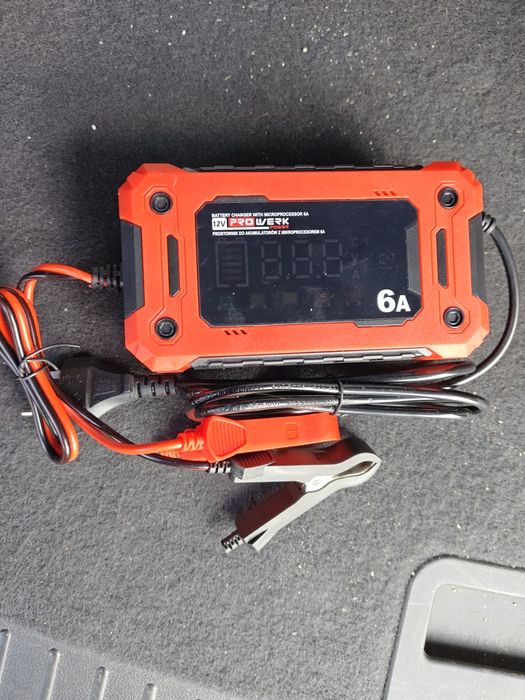 Inteligentny Prostownik Ładowarka 12V 6A Prowerk LCD | Stan Idealny!