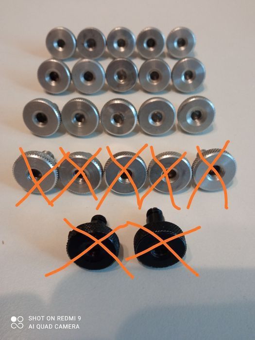 Винты штативные (прижимные) 1/4" и 3/8" и другое..