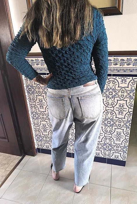 blusa outfit casual, abertura  nas costas - tam. S - made in italy