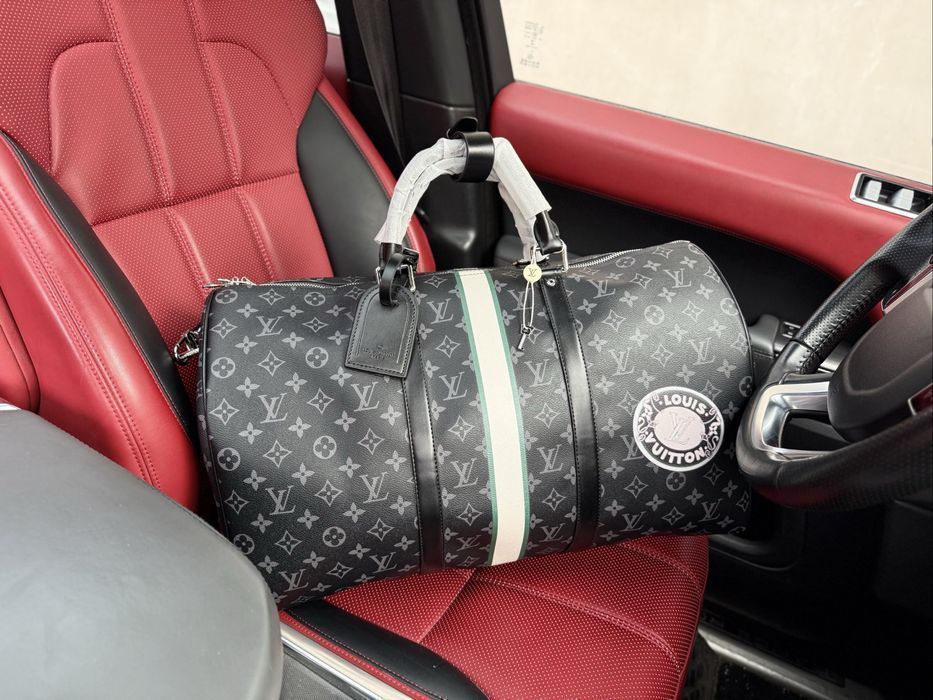 Louis Vuitton Keepall сумка мужская спортивная дорожная кожаная