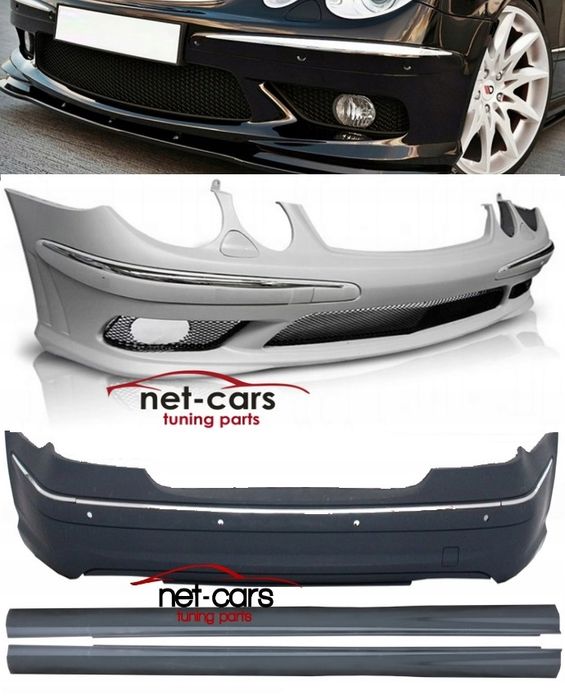 Zderzak przód, tył PDC, progi MERCEDES E W211 AMG 02-06